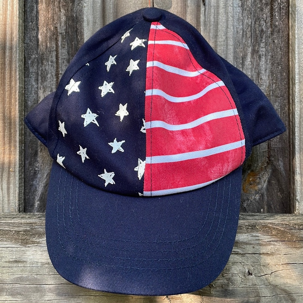 Red, white, and blue cap
